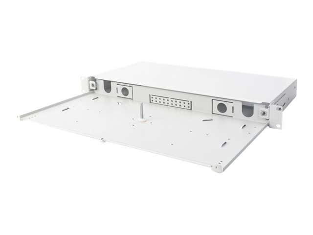 DIGITUS LWL-Spleissbox 1HE Schnellverschluss leer ohne Frontblende inkl. M20/M25 Verschr. grau