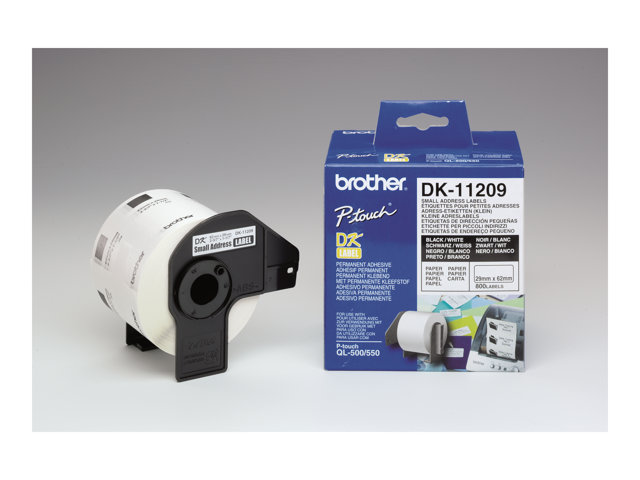 BROTHER P-Touch DK-11209 die-cut adress label small 29x62mm 800 labels