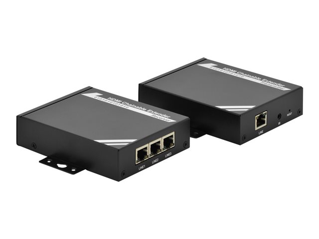 DIGITUS HDMI Extender CAT5 Cat6 100m Set Sender + Empfänger RS232 Port kaskadierbar inkl. Netzteil