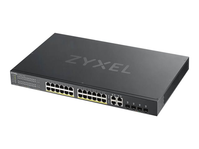 ZYXEL GS1920-24HPv2 28 Port Smart Managed PoE Switch 24x Gigabit Copper PoE and 4x Gigabit dual pers