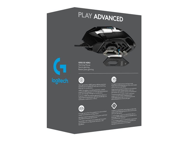 LOGITECH G502 SE HERO Gaming Mouse BLACK AND WHITE SE EER2