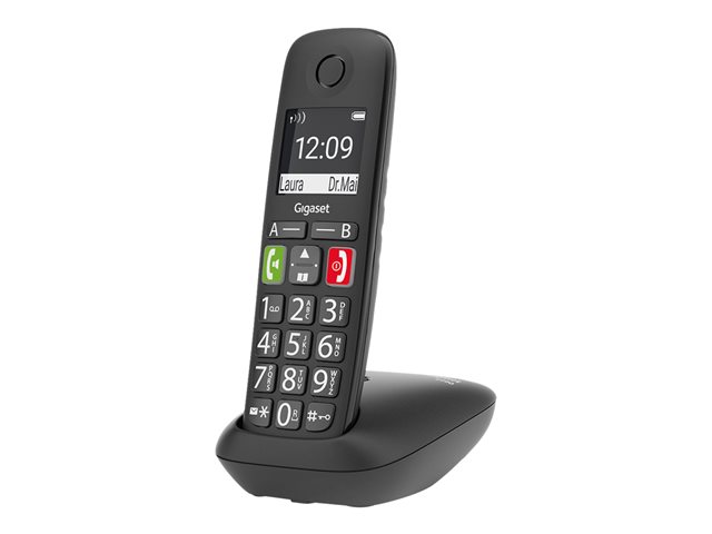 GIGASET E290 Duo schwarz schnurlos analog DECT Grosstaste 2 Mobilteile