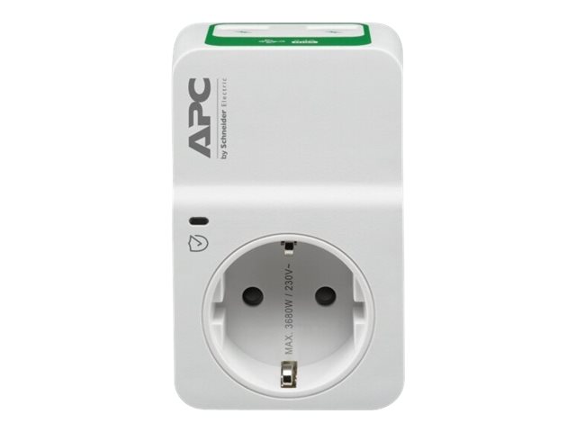 APC Essential SurgeArrest 1 Outlet 230V 2 Port USB Charger Germany