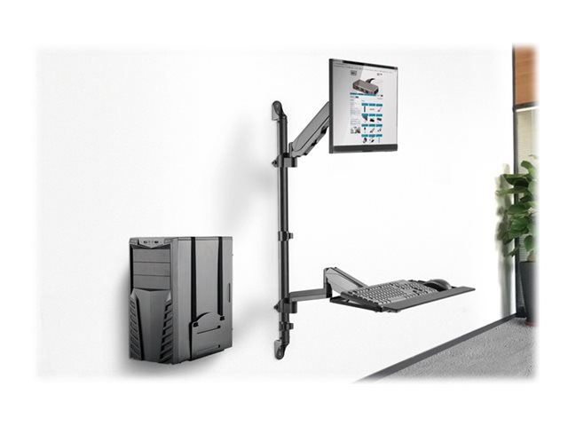 DIGITUS Flexibler Steh/Sitz Arbeitsplatz zur Wandmontage Single Monitor