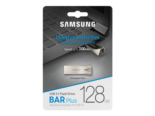 SAMSUNG BAR PLUS 128GB USB 3.1 Champagne Silver
