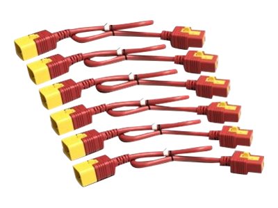 APC Power Cord Kit 6 EA Locking C19 to C20 1.8m Red