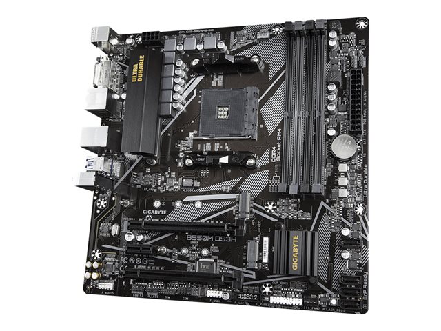GIGABYTE B550M DS3H AM4 DDR4 2xM.2 4xSATA DVI-D HDMI mATX MB