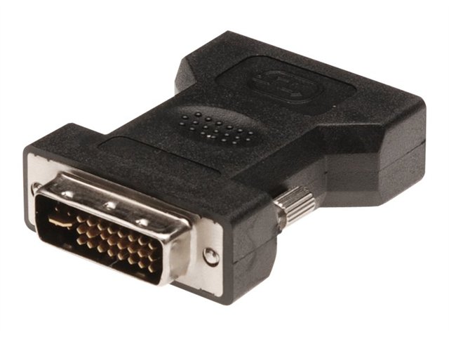 ASSMANN DVI-I auf VGA Adapter schwarz DVI-I 24+5 Stecker auf VGA HD15 Buchse blister