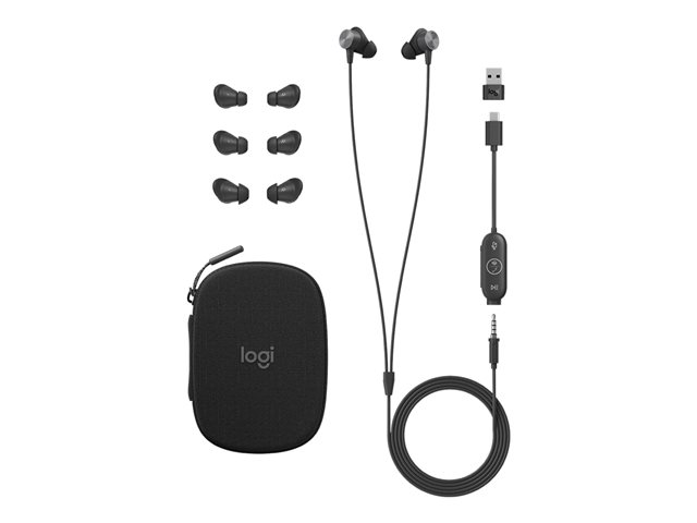 LOGITECH Zone Wired Earbuds Teams - GRAPHITE - EMEA