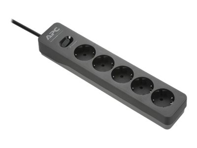 APC Essential SurgeArrest 5 Outlet 2 USB Ports Black 230V Germany