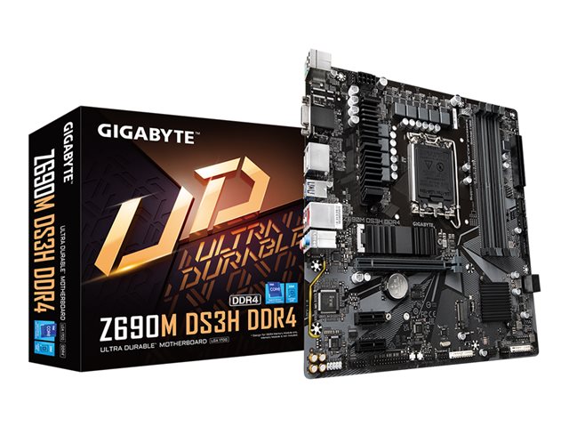 GIGABYTE Z690M DS3H DDR4 LGA 1700 1xHDMI 2xDP 1xD-Sub 4xSATA3