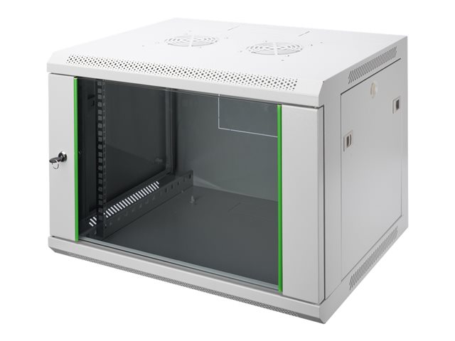 DIGITUS 48,3cm 19Zoll Wandschrank 9HE SoHoline RAL7035 grau ohne Boden 505mmx600mmx450mm