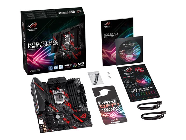 ASUS Mainboard Intel ROG STRIX B360-G GAMING LGA1151 DDR4 PCI-E 4x USB 3.0 6x USB 2.0 DVI HDMI Gb Intel 6x SATA ATX