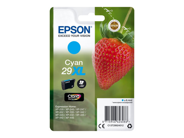 EPSON Singlepack Cyan 29XL Claria Home Ink