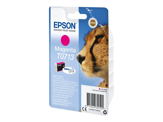 EPSON T0713 Tinte magenta Standardkapazität 5.5ml 1-pack blister ohne Alarm