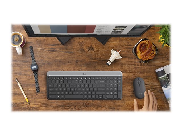 LOGITECH Slim Wireless Keyboard and Mouse Combo MK470 - GRAPHITE - DEU - CENTRAL