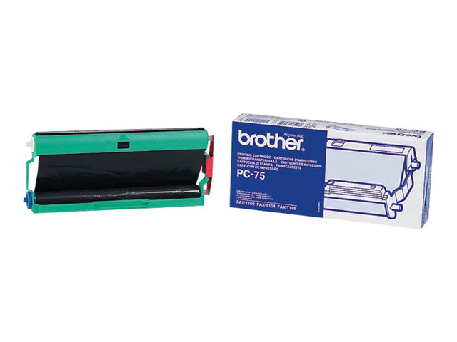 BROTHER PC-75 Farbbandkassette schwarz 144 Seiten 1er-Pack