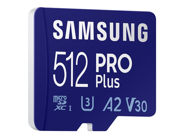 SAMSUNG PRO Plus 512GB microSDXC UHS-I U3 160MB/s Full HD & 4K UHD Speicherkarte inkl. SD-Adapter