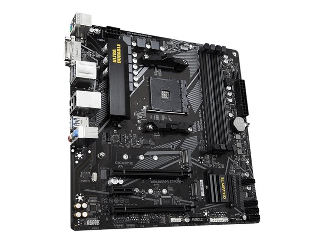GIGABYTE B550M DS3H AM4 DDR4 2xM.2 4xSATA DVI-D HDMI mATX MB