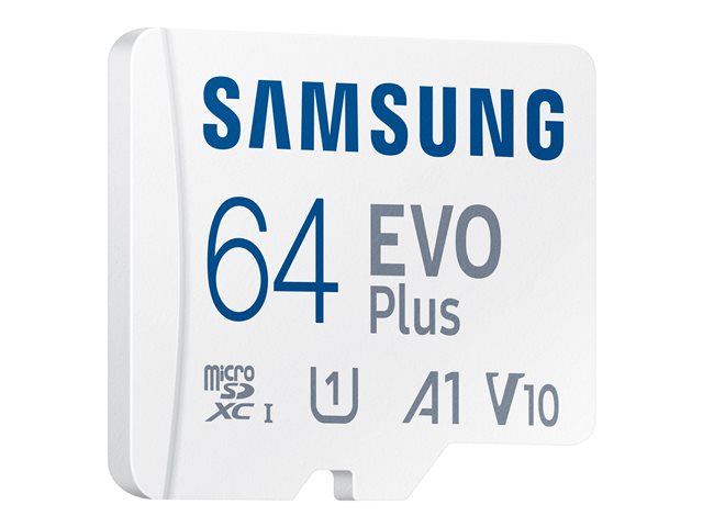 SAMSUNG EVO Plus 64GB microSDXC UHS-I U1 130MB/s Full HD Speicherkarte inkl. SD-Adapter