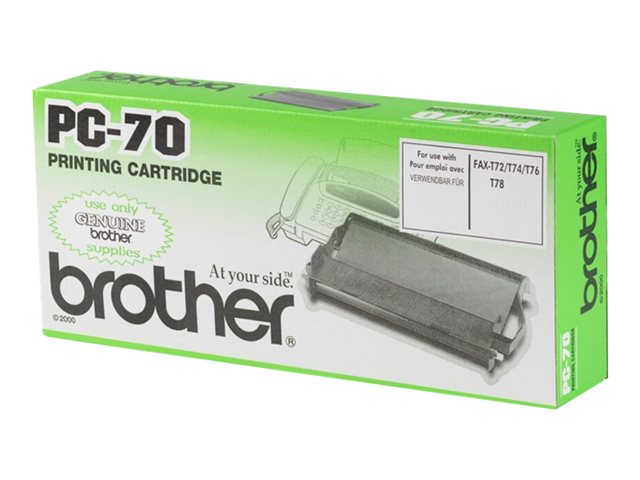 BROTHER PC-70 Farbbandkassette schwarz 144 Seiten 1er-Pack