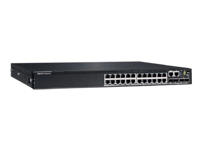 DELL Powerswitch N2224X-ON 24x1 2.5G 4x25G 2x40G Stacking 1xAC PSU IO PS airflow OS6