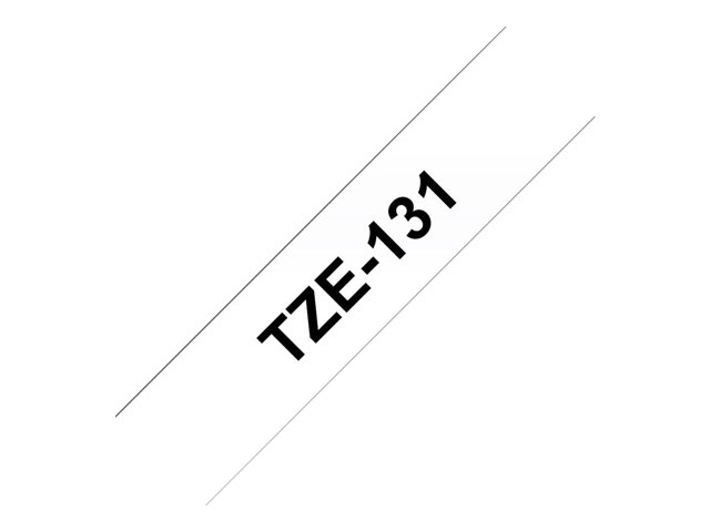 BROTHER P-Touch TZE-131 schwarz auf clear 12mm