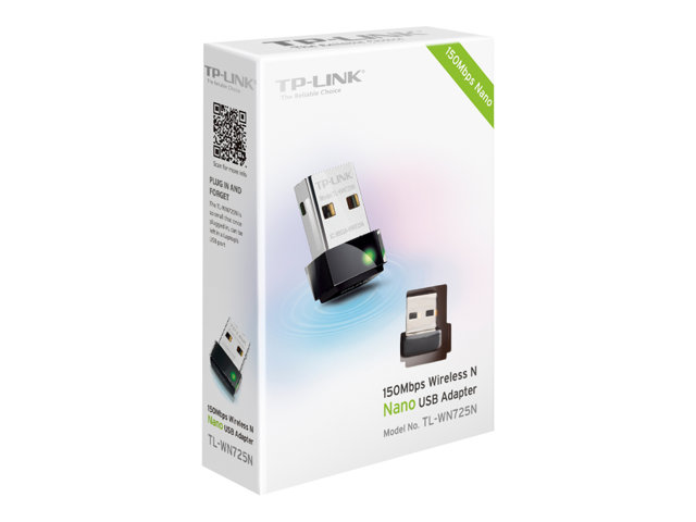 TP-LINK TL-WN725N N150 WLAN Nano USB Adapter 802.11b/g/n USB 2.0 Port Software-WPS