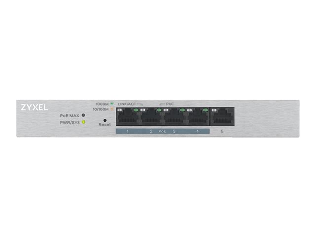 ZYXEL GS1200-5HP V2 5 Port Gigabit PoE+ Web / Smart Managed Switch 4x PoE+ 60 Watt LACP IGMP VLAN