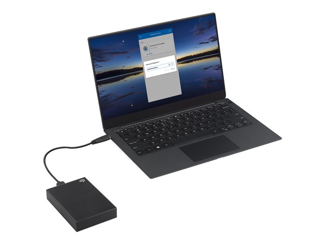 SEAGATE One Touch Potable 5TB USB 3.0 kompatibel mit PC und MAC inklusive Rescue-Dienst zur Datenwiederherstellung schwarz