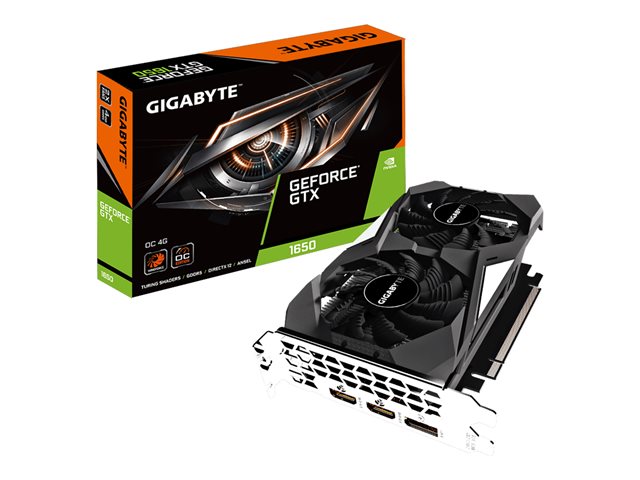 GIGABYTE GeForce GTX 1650 OC 4Gb GDDR5 2xHDMI Gold Plated 1xDP