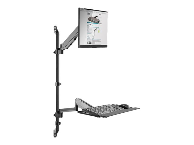 DIGITUS Flexibler Steh/Sitz Arbeitsplatz zur Wandmontage Single Monitor