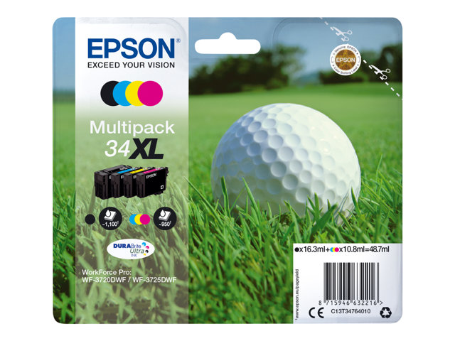 EPSON Multipack 4-farben 34XL DURABrite Tinte Ultra CMYK (XL)