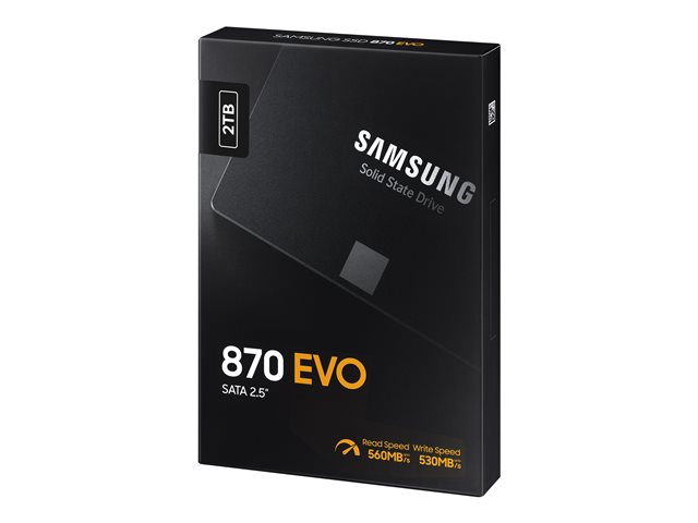 SAMSUNG 870 EVO SSD 2TB 6,35cm 2,5Zoll SATA III 560MB/s read 530MB/s write