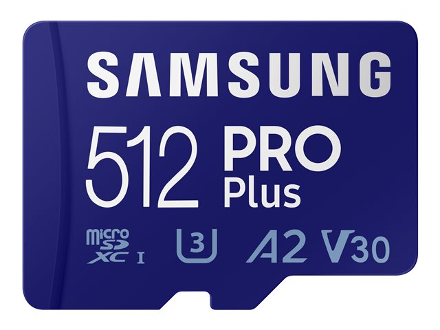 SAMSUNG PRO Plus 512GB microSDXC UHS-I U3 160MB/s Full HD & 4K UHD Speicherkarte inkl. SD-Adapter