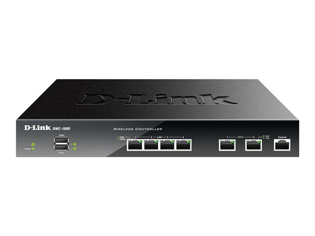 D-LINK DWC-1000 Wireless Controller support for 12 Access Points integrated upgradeable to 66 AP
