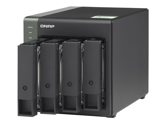 QNAP 4-Bay NAS Annapurna Labs AL214 Quad core 1.7GHz 2GB DDR3L SODIMM RAM max 8GB SATA 6Gb/s 1x 10GbE SFP+ LAN 2x GbE LAN