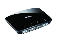 D-LINK DUB-1340 4-Port USB 3.0 Hub bis zu 5 Gbit/s zur Erweiterung von PC/Laptop mit vier USB 3.0 Ports inkl. Steckernetzteil