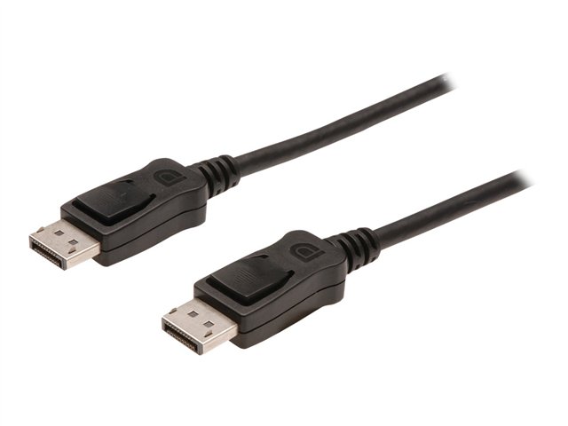 ASSMANN Anschlusskabel Displayport 3m AWG28 2xgeschirmt 20-pin schwarz