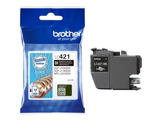 BROTHER 200-page standard capacity Black ink cartridge for DCP-J1050DW MFC-J1010DW and DCP-J1140DW