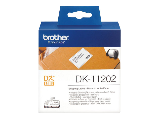 BROTHER P-Touch DK-11202 die-cut mailing label 62x100mm 300 labels