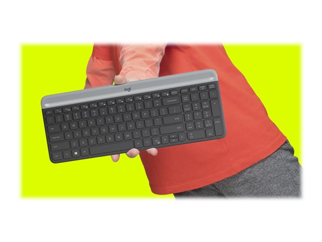 LOGITECH Slim Wireless Keyboard and Mouse Combo MK470 - GRAPHITE - DEU - CENTRAL