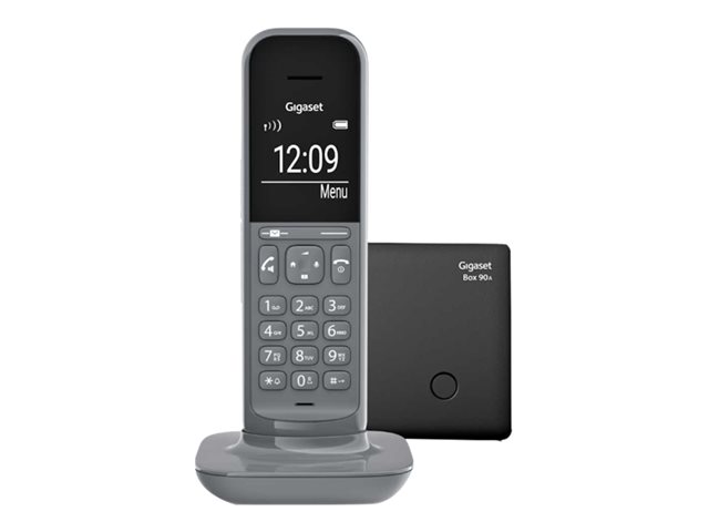 GIGASET CL390A Dark Grey Anrufbeantworter großes schwarz-weiß Display Akustik-Profile Telefonbuch für 150 Kontakte Raumüberwachung