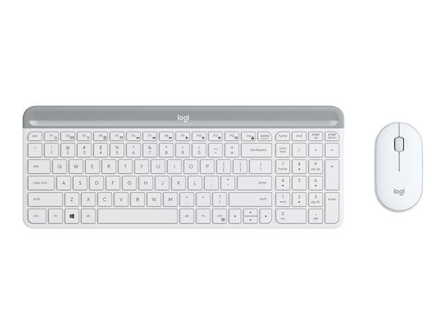 LOGI Slim Wireless Keyboard and Mouse Combo MK470 OFFWHITE (FR)