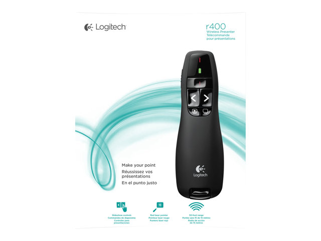 LOGITECH R400 Wireless Presenter - 2.4GHZ - CR - EWR2