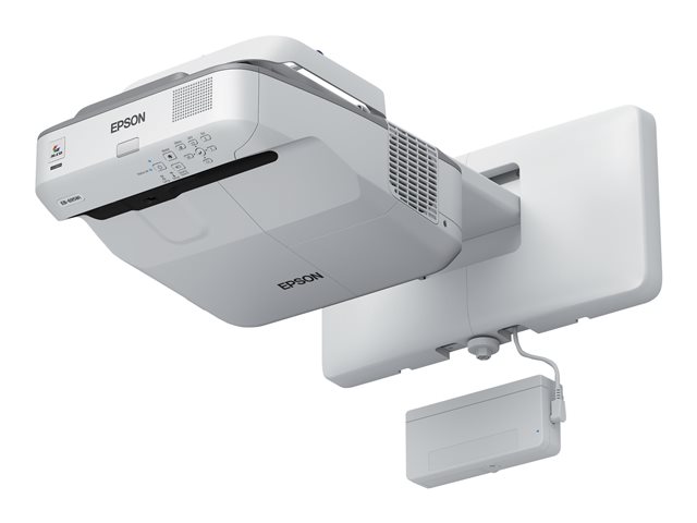 Produkt Rechts Vorne EPSON EB-695Wi 3LCD WXGA interaktiver Ultrakurzdistanzprojektor 1280x800 16:10 3500 Lumen 16W Lautsprecher