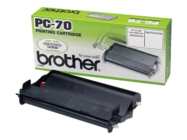 BROTHER PC-70 Farbbandkassette schwarz 144 Seiten 1er-Pack