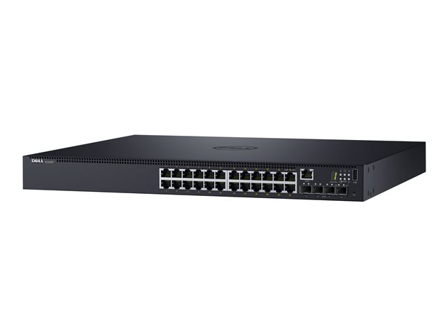 DELL Networking N1524P PoE+ 24x 1GbE + 4x 10GbE SFP+ fixed ports Stacking IO to PSU airflow AC