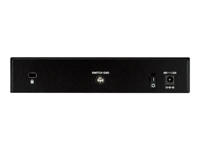 D-LINK DGS-1008P 8-Port Layer2 PoE Gigabit unm. Switch 8x 10/100/1000 Mbit/s BaseT Port (4x PoE+ Ports) 68W lüfterlos Metallgehäuse