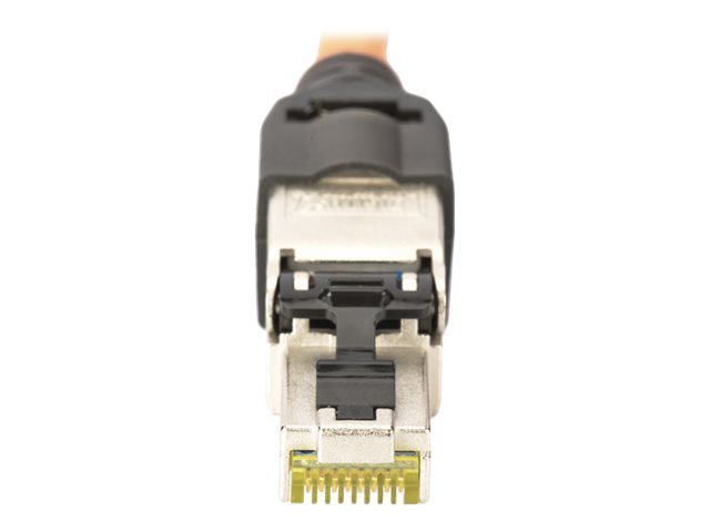 DIGITUS Geschirmter RJ45-Stecker zur Feldkonfektionierung AWG 22-27 10 GBit Ethernet PoE+ Staubschutzkappe Knickschutz